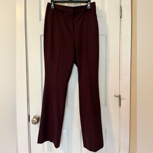 White House Black Market Ines Bootcut Burgundy Dress Pants size 10